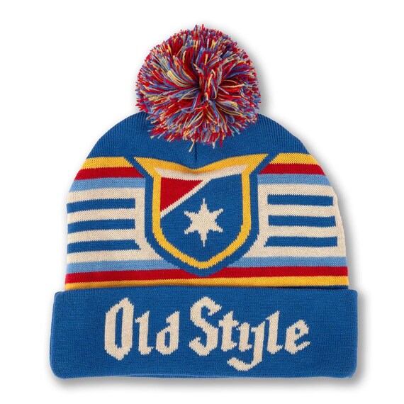 Old Style Vintage Stripe Knit Hat With Pom - Old Style  display picture 1