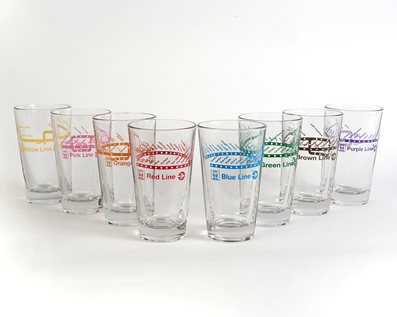 Greenline Goods Beer Glasses - 16 Oz Drinkware Set For