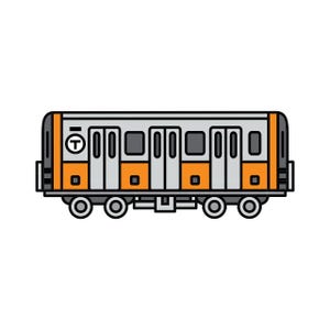 Boston &quot;T&quot; Line Stickers - Orange Line - Boston Sticker, Boston Sticker, Boston Train Sticker, Boston T,  - Designed in our Creative Studio