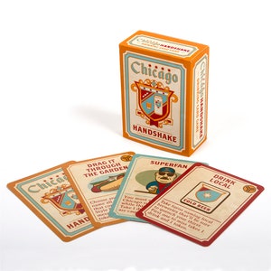 Chicago Handshake Drinking Card Game- Drinking Game, Chicago Card Game, Chicago gift  Designed in our Chicago Creative Studio