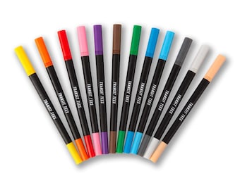 Transit Tees Dual Tip Markers - Chicago Markers, Coloring Book Markers, Chicago Gift, Adult Coloring Book Gift, - Designed in Chicago