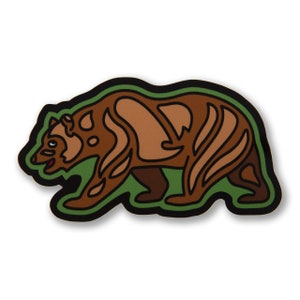 Cali Flag Bear Sticker - California Sticker, California Flag Gift, Cali Bear Sticker, Bear Sticker, - Designed & Produced by Transit Tees
