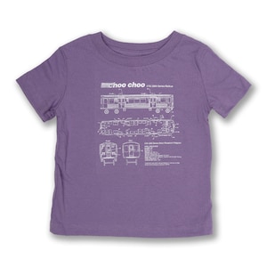El Train Blueprint Schematic Toddler Tee - Lavender- Chicago Transit Gift, Chicago CTA Inspired Design - Designed in our Wicker Park Studio
