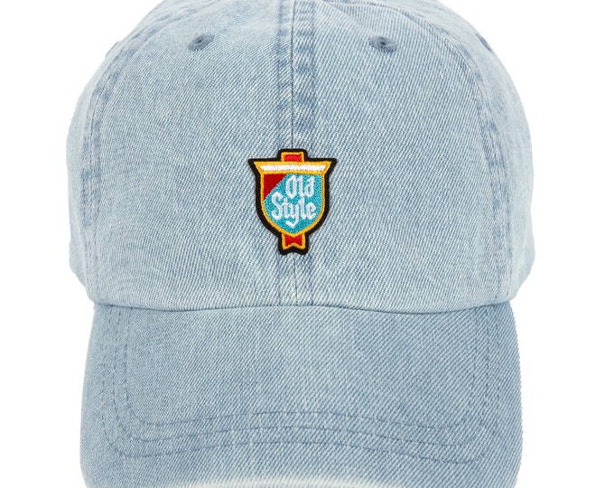Old Style Patch Baseball Hat - Blue Denim - Chicago Hat, Chicago Baseball Hat, Old Style Dad Cap, - Designed in our Chicago Creative Studio