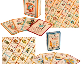 Chicago Handshake Drinking Card Game Bundle - Drinking Game, Chicago Card Game, Chicago gift  Designed in our Chicago Creative Studio