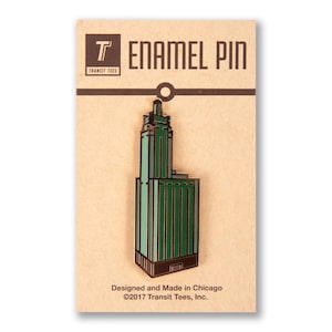 Champagne Building Enamel Pin - Chicago Gift, Chicago Enamel Pin, Architecture Gift, Architecture Pin, Chicago Building -Designed in Chicago