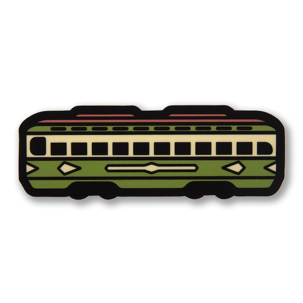 Vintage Trolley Sticker - San Diego Trolley Sticker, San Diego Gift, San Diego Sticker, - Designed & Produced by Transit Tees