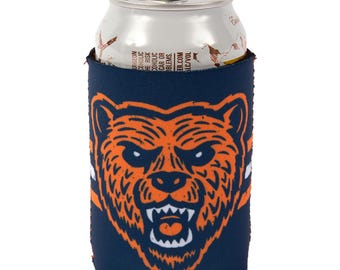Bear Down Can Sleeve - Chicago Beverage Sleeve, Chicago Bears Inspired Gift, Chicago Football Gift, Chicago Sports, - Designed in Chicago