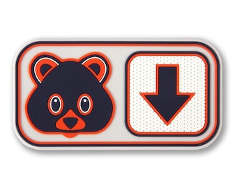 Bear Down PVC Magnet - Chicago Bears Inspired Magnet, Chicago Football Gift, Chicago Sports Gift, Bears Gift, -Designed in Chicago Studio