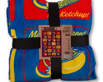 Chicago Style Eats Fleece Blanket - Chicago Blanket, Chicago Fleece Blanket, Chicago Art, Chicago Gift - Designed in our Chicago Studio
