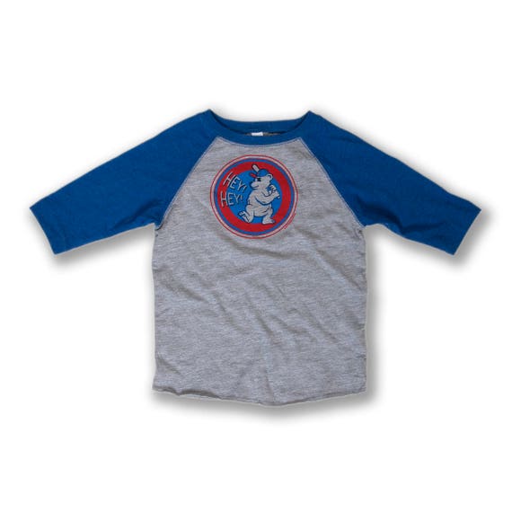 Hey Hey Baseball Tee Toddler Chicago Cubs Themed Cotton polyester viscose Blend Designed and Hand Screen Printed in Chicago Etsy