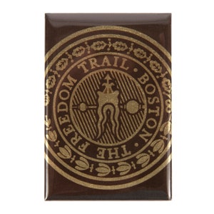 Freedom Trail 3&quot; x 2&quot; Magnet - Boston Freedom Trail Magnet, Boston Magnet, Freedom Trail Medallion Magnet, - Designed in our Creative Studio
