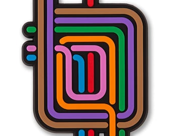 Loop Stripe PVC Magnet - Chicago Magnet, Chicago Souvenir, Chicago Gift, Chicago Loop, CTA Gift, L Train Magnet, -Designed in Chicago Studio