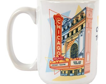 Chicago Theatre Mug - 15oz - Chicago Decor, Chicago Mug, Vintage Chicago Mug, Chicago Theatre Sign Mug, Chicago Gift, - Designed in Chicago