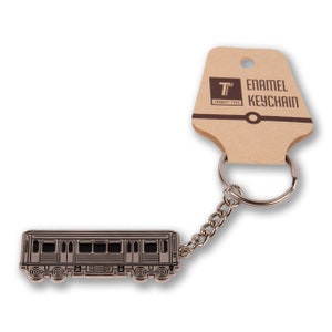 Metallic Chicago El Train Keychain - Cast in Antiquated Metal - CTA Gift, Chicago Gift, CTA Keychain - Designed in our Chicago Studio