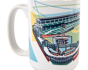 Wrigley Field Mug - 15oz - Baseball Gift, Chicago Sports, Chicago Baseball, Chicago Home decor, - Designed in our Chicago Creative Studio