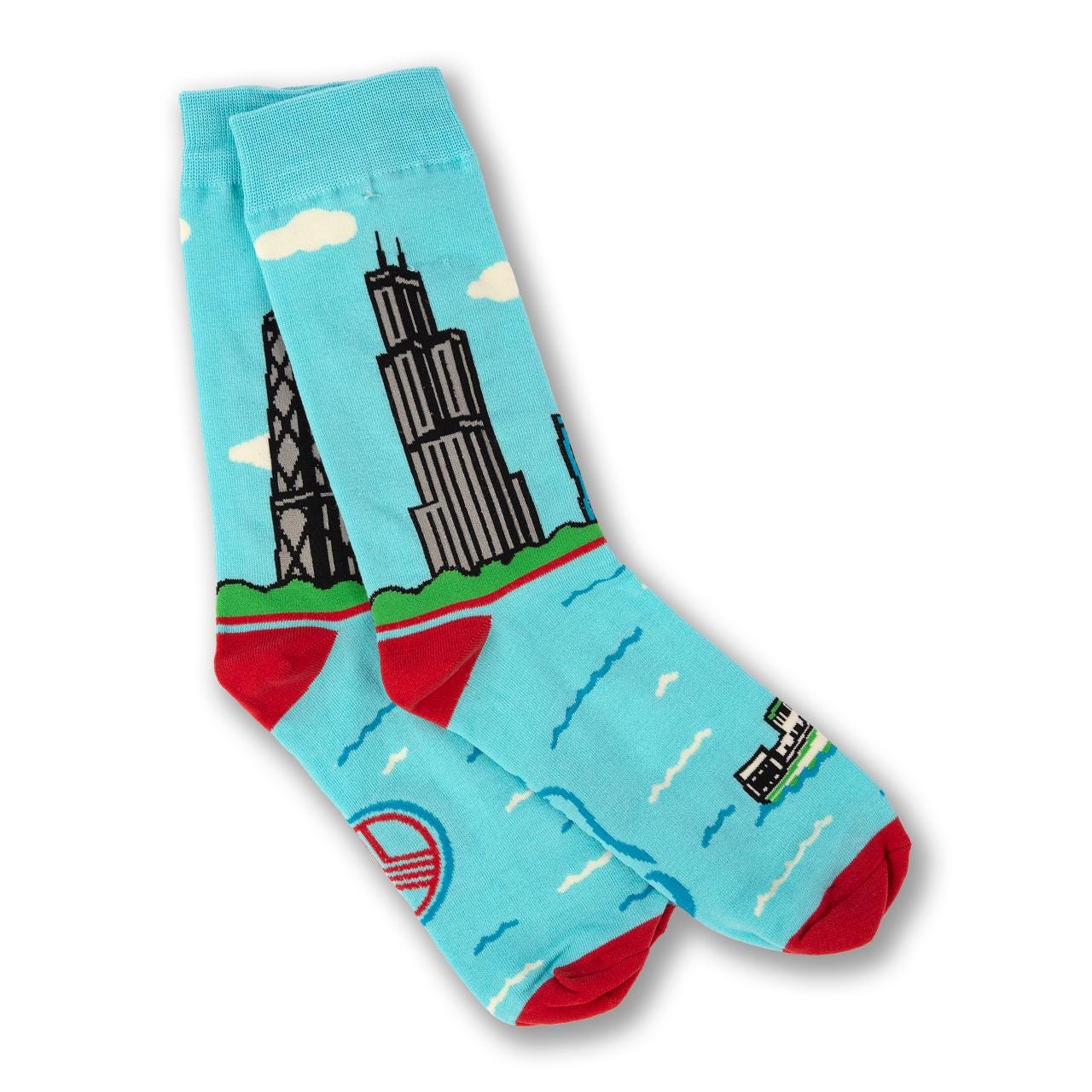 Chicago Skyline Dress Socks - Chicago Socks, Chicago Architecture, Chicago Gift, Chicagoan Gift -Designed in our Wicker Park Creative Studio