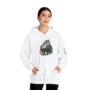 Sudadera acogedora de panda de dibujos animados: sudadera unisex suave para amantes de los animales, moda de otoño, regalo para ella, ropa informal bonita, comodidad para el día a día.