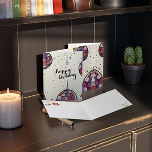 Verjaardagswenskaarten - speciaal ontwerp discobal, leuk en feestelijk, uitnodigingen, feestkaarten, unieke geschenken, 8-24 stuks
