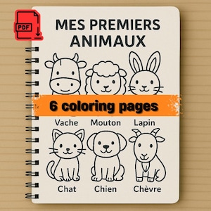 Livre de Coloriage Animaux de la Ferme – PDF à Imprimer pour Bébé et Tout-Petits (1-3 ans)
