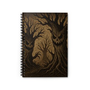 Hunted Forest Spiral Notebook - Ruled Line, Planner, Journal, Creative Writing, Gift for Horror Lovers, Halloween Decor