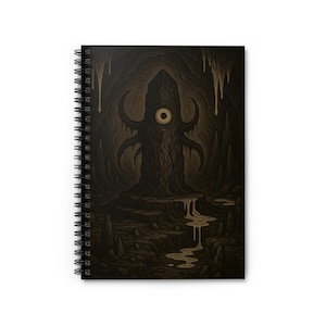 Mystical Eye Spiral Notebook - Ruled Line, Journal for Creatives, Fantasy Notebook, Gift for Artists, Dark Aesthetic Stationery, Occult
