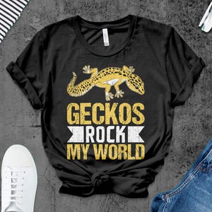 Gecko Lover T-Shirt, Reptile Shirt, Lizard Lover Gift, Geckos My World Tee, Herpetology Gift, Animal Graphic Tee, Gecko Pet, Trendy Shirt