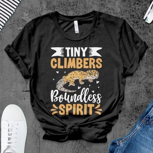 Leopard Gecko T-Shirt, Climbers Spirit Tee, Reptile Lover Gift, Pet Gecko Shirt, Cute Gecko Apparel, Unique Lizard Design, Animal T Shirt