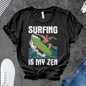 Surfing T-Shirt, Retro Surfer Tee, Beach Vibes Shirt, Summer Apparel, Vintage Surf, Wave Rider Gift, Surfing Lover T Shirt, Ocean Lifestyle
