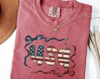 Koszula USA Comfort Colors®, koszula 4 lipca, koszula amerykańska, koszula amerykańska, koszula 4 lipca, koszulka 4 lipca, koszulka patriotyczna, koszulka USA