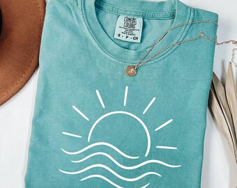 Camisa de verano Comfort Colors®, Camisa de moda, Camisa de Hola Verano, Los mejores regalos para ella, Camisa de playa