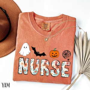 Comfort Colors® Halloween Nurse Shirt, Nurse Gift For Women, Spooky Season Shirt, Nurse Gifts, Halloween Shirt, Nurse Shirt, Spooky Nurse