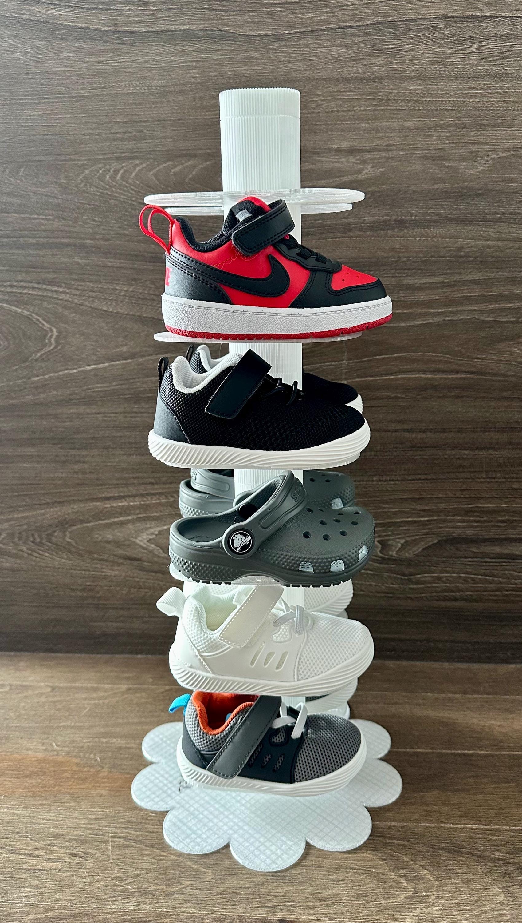 Baby and Toddler Shoe Rack, Fits Shoes for Babies 0-24 Months, Customizable Baby Shoe Rack, Personalized Name Engravement, Assembly Required