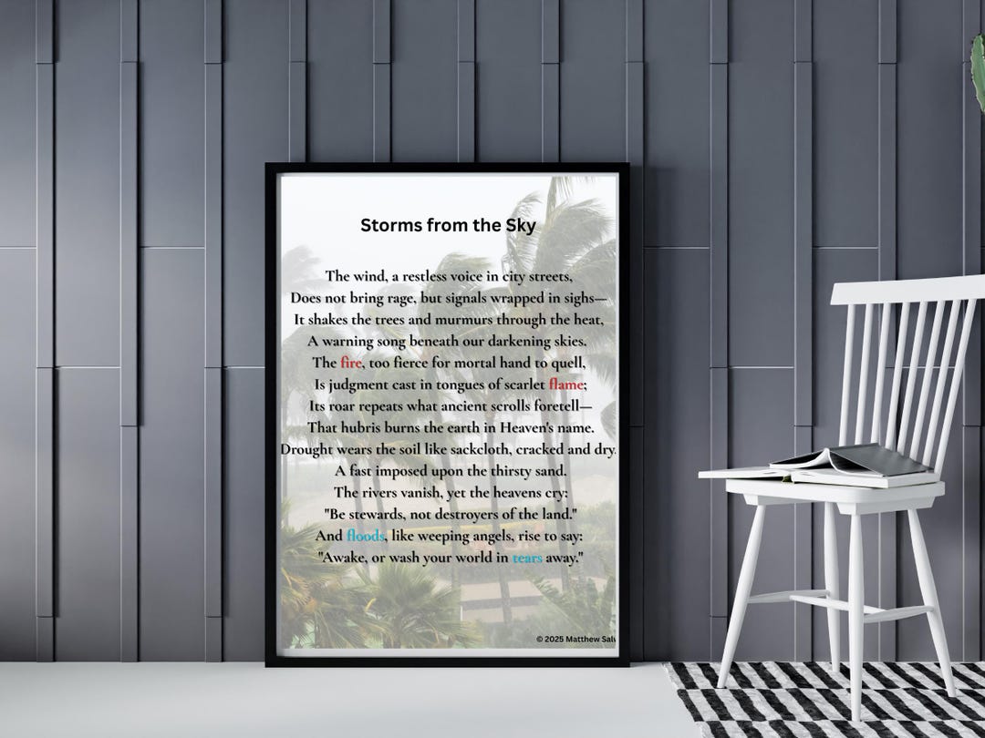 Storms From the Sky – Printable Environmental Poetry Wall Art | Eco ...