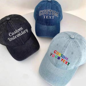 Custom Text Embroidered Hat,Personalized Text Hat, Custom Logo Embroidered Hat,Vintage Baseball Hat,Personalized Gift,Custom Dad Cap,
