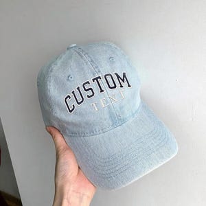 Custom Text Embroidered Hat,Personalized Text Hat, Custom Logo Embroidered Hat,Vintage Baseball Hat,Personalized Gift,Custom Dad Cap,