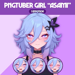 Cute PNGTuber Model | Girl PNGTuber Premade Model | VeadoTube Model | Cute PNG Tuber Model, Vtuber Model, Reactive PNG, GIFTuber, F14 Asami