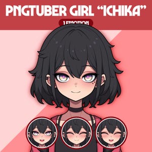Cute PNGTuber Model | Girl PNGTuber Premade Model | VeadoTube Model | Cute PNG Tuber Model, Vtuber Model, Reactive PNG, GIFTuber, F61 Ichika