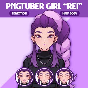 Cute PNGTuber Model | Girl PNGTuber Premade Model | VeadoTube Model | Cute PNG Tuber Model, Vtuber Model, Reactive PNG, GIFTuber, F75 Rei
