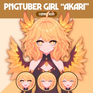Cute PNGTuber Model | Girl PNGTuber Premade Model | VeadoTube Model | Cute PNG Tuber Model, Vtuber Model, Reactive PNG, GIFTuber, F11 Akari