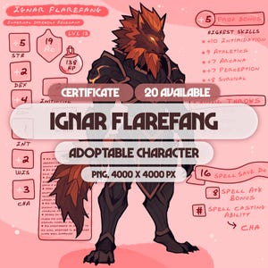 Adoptierbarer Charakter | Fursona Charakter-Referenzbogen | Süßer Charakter Ref Bogen | Limited Edition Furry Adoptable | OC Adopt, AM46