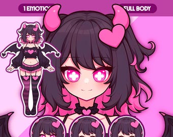 Leuk pngTuber-model | Premade PNGTuber-model voor meisjes | VeadoTube-model | Leuk png-knolmodel, Vtuber-model, reactief png-bestand, GIFTuber, F26