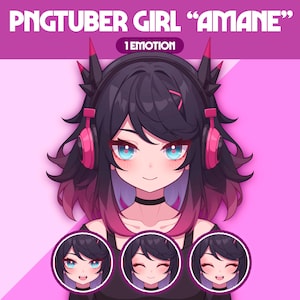 Cute PNGTuber Model | Girl PNGTuber Premade Model | VeadoTube Model | Cute PNG Tuber Model, Vtuber Model, Reactive PNG, GIFTuber, F13 Amane