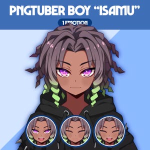 Cute PNGTuber Model | Male PNGTuber Premade Model | VeadoTube Model, Cute PNG Tuber Model, Vtuber Model, Reactive PNG, GIFTuber, M39 Isamu