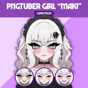 Cute PNGTuber Model | Girl PNGTuber Premade Model | VeadoTube Model | Cute PNG Tuber Model, Vtuber Model, Reactive PNG, GIFTuber, F30 Maki