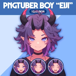 Cute PNGTuber Model | Male PNGTuber Premade Model | VeadoTube Model, Cute PNG Tuber Model, Vtuber Model, Reactive PNG, GIFTuber, M11 Eiji