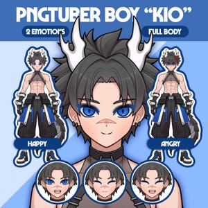Cute PNGTuber Model | Male PNGTuber Premade Model | VeadoTube Model | Cute PNG Tuber Model, Vtuber Model, Reactive PNG, GIFTuber, M42 Kio