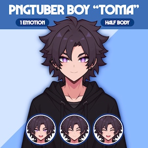 Cute PNGTuber Model | Male PNGTuber Premade Model | VeadoTube Model, Cute PNG Tuber Model, Vtuber Model, Reactive PNG, GIFTuber, M47 Toma