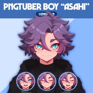 Cute PNGTuber Model | Male PNGTuber Premade Model | VeadoTube Model | Cute PNG Tuber Model, Vtuber Model, Reactive PNG, GIFTuber, M05 Asahi