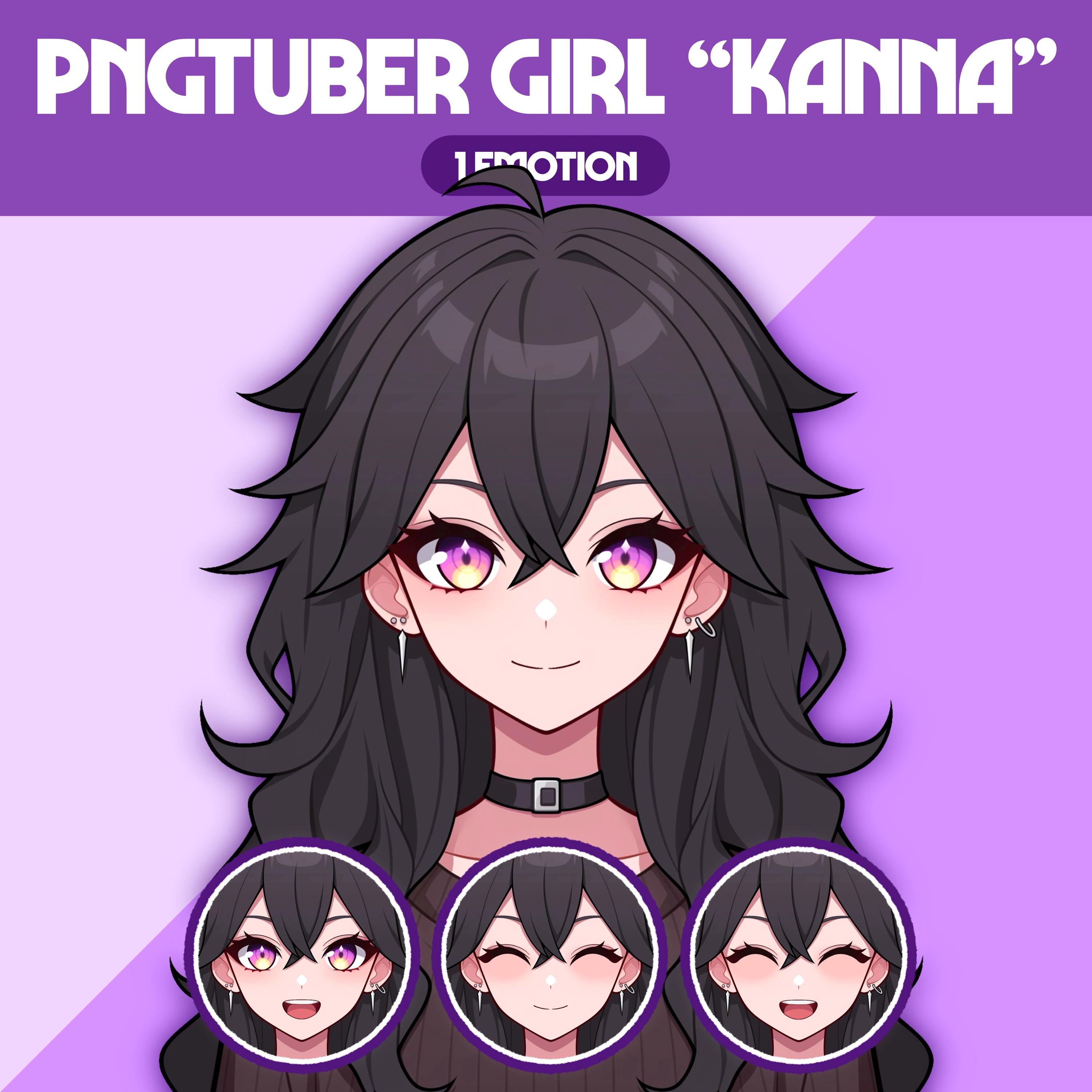 Niedliches PNGTuber Modell | Mädchen PNGTuber Vorgefertigtes Modell | VeadoTube Modell | Niedliches PNG Knollengefäß-Modell, Vtuber-Modell, Reaktives PNG, GIFTuber, F58 Kanna